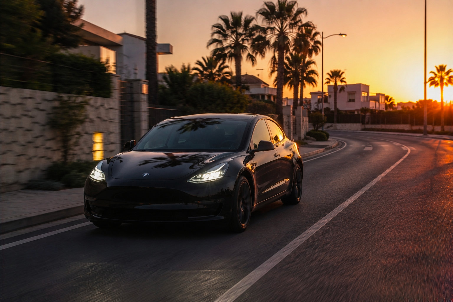 Tesla al tramonto